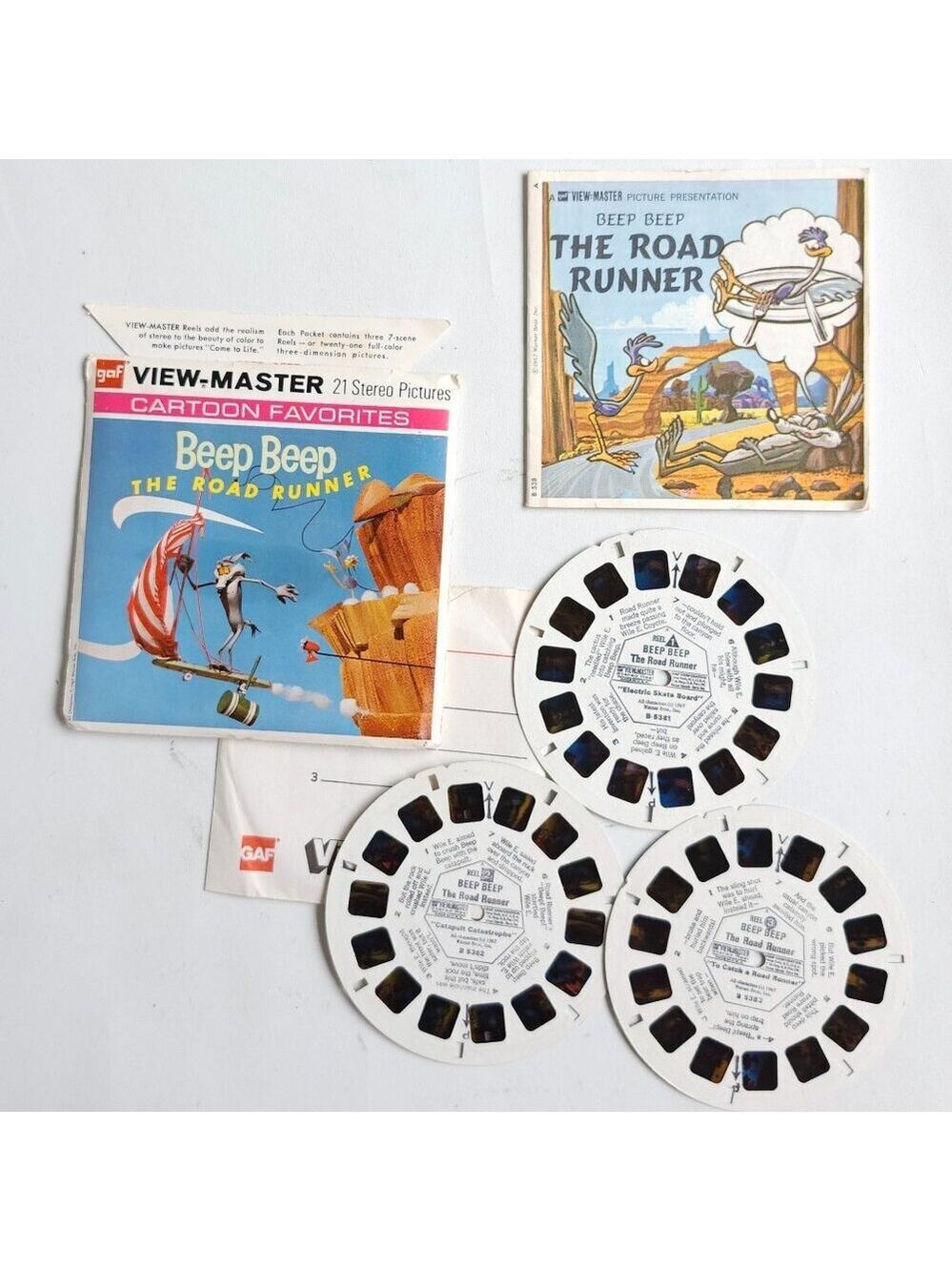 BEEP BEEP The Road Runner View Master Reels COMPLETE 1967 Warner Bros. GAF